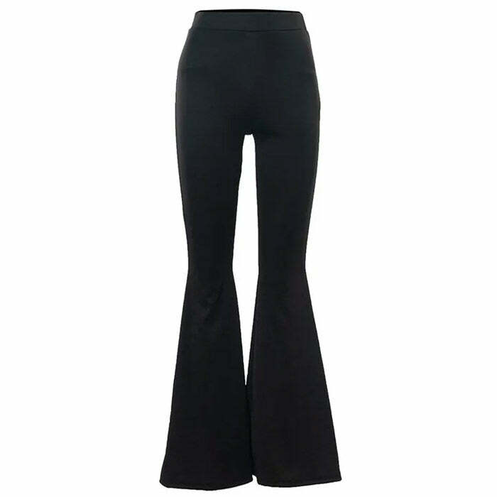 Chic Black Flared Trousers: Perfect for Business Casual & Going Out Outfits