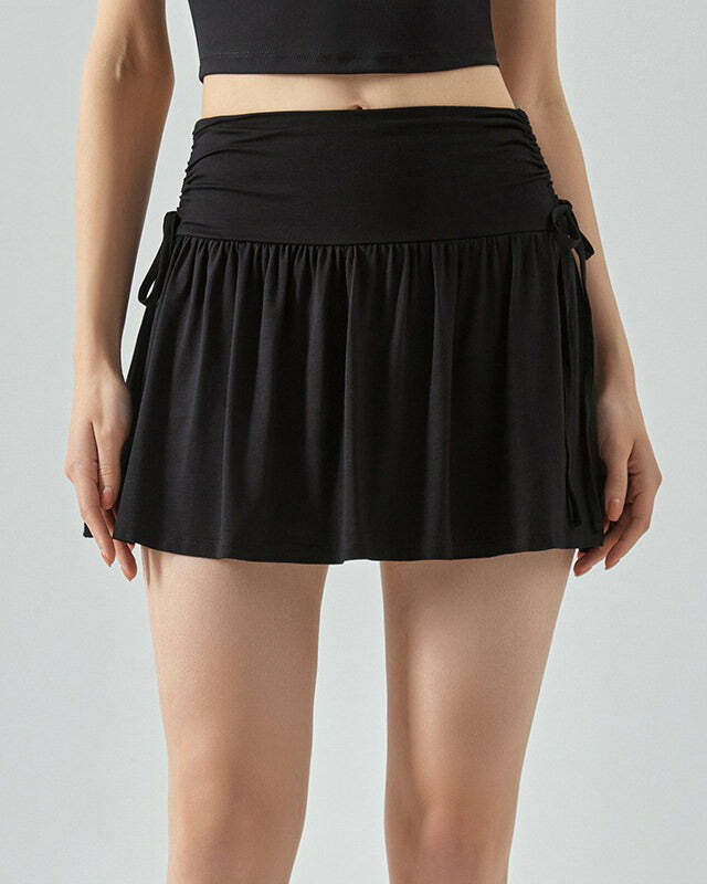 Chic Black French Sun Tennis Skirt: Perfect for Spring Outfits