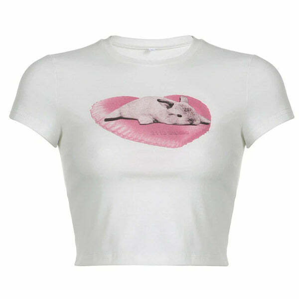 Chic Bunny Baby Tee: Perfect for Casual Outfits & Spring Fashion Ideas