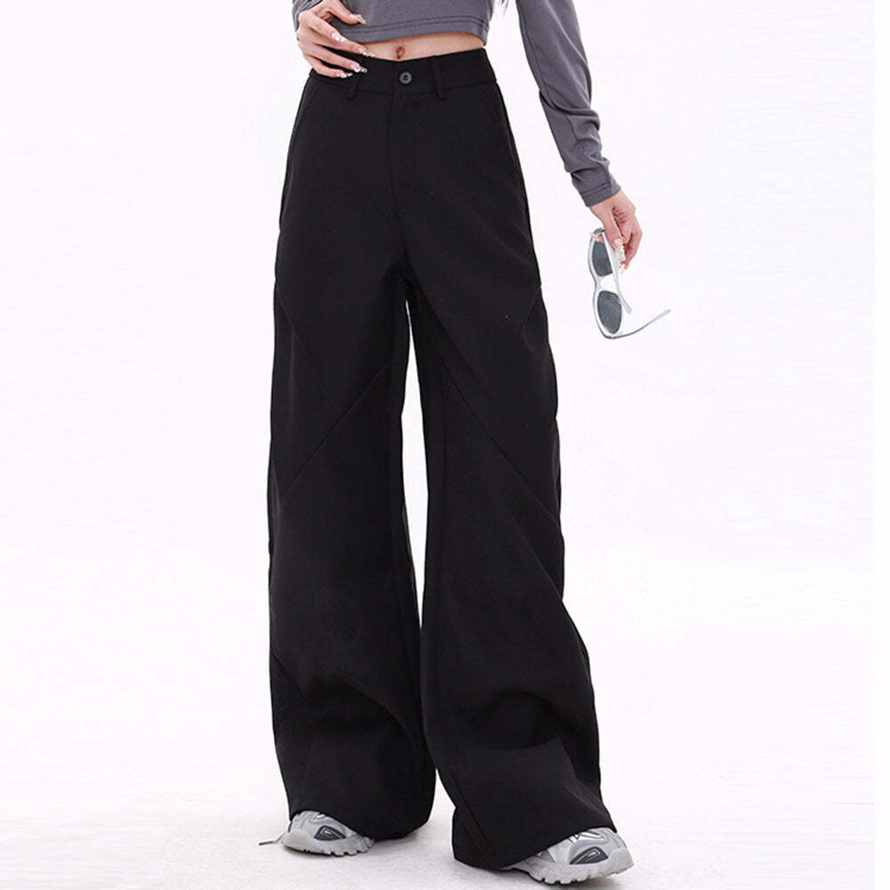 Chic Casual Friday Wide-Leg Black Pants: Perfect for Work & Weekend Outfits