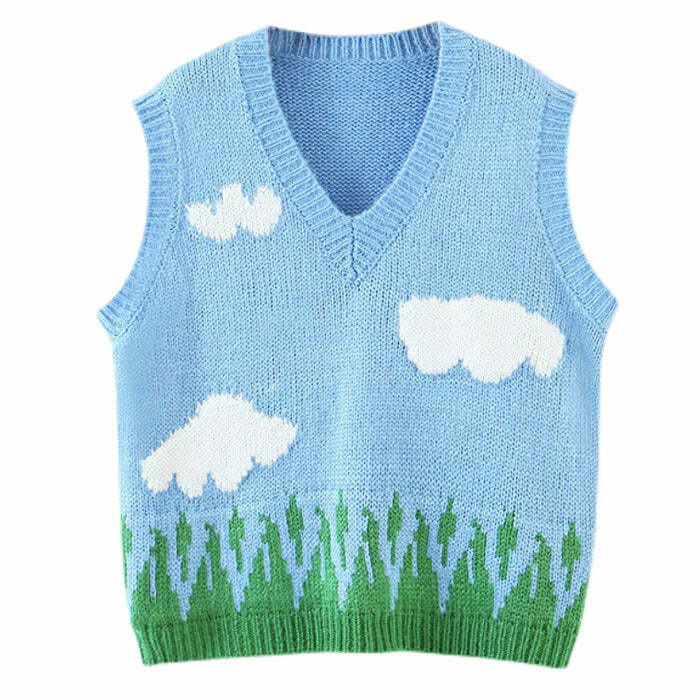 Chic Cloud Knit Vest: Perfect for Spring Outfits & Casual Looks