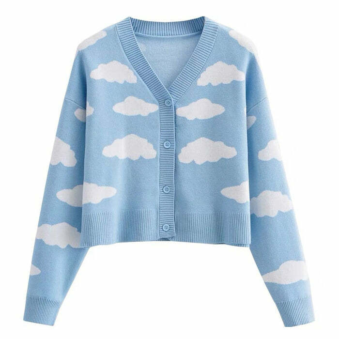 Chic Clouds Knit Cropped Cardigan: Perfect for Spring Outfits & Layering