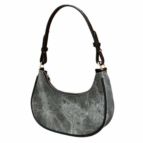 Chic Dark Washed Hobo Bag: Perfect for Spring Outfits & Concert Outfit Ideas