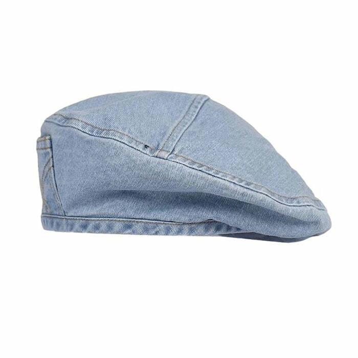 Chic Denim Beret Hat for Effortless Spring Outfits & Fashion Looks