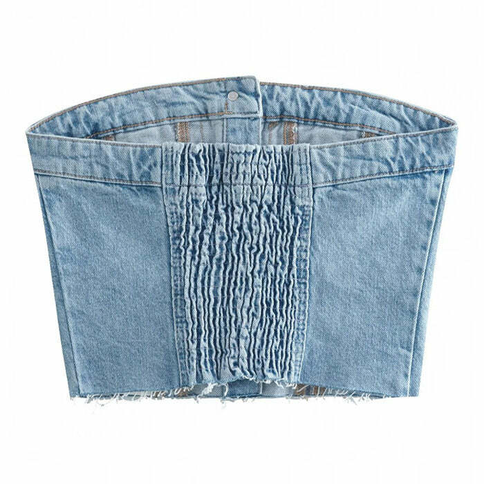 Chic Denim Corset Top: Perfect for Concerts, Date Nights & Spring Outfits