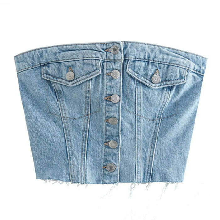 Chic Denim Corset Top: Perfect for Concerts, Date Nights & Spring Outfits