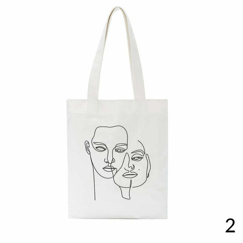 Chic Face Outline Shoulder Bag for Stylish Outfits & Fashion Ideas