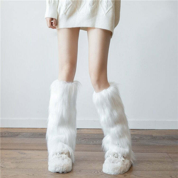 Chic Faux Fur Leg Warmers for Stylish Outfits & Concert Outfit Ideas