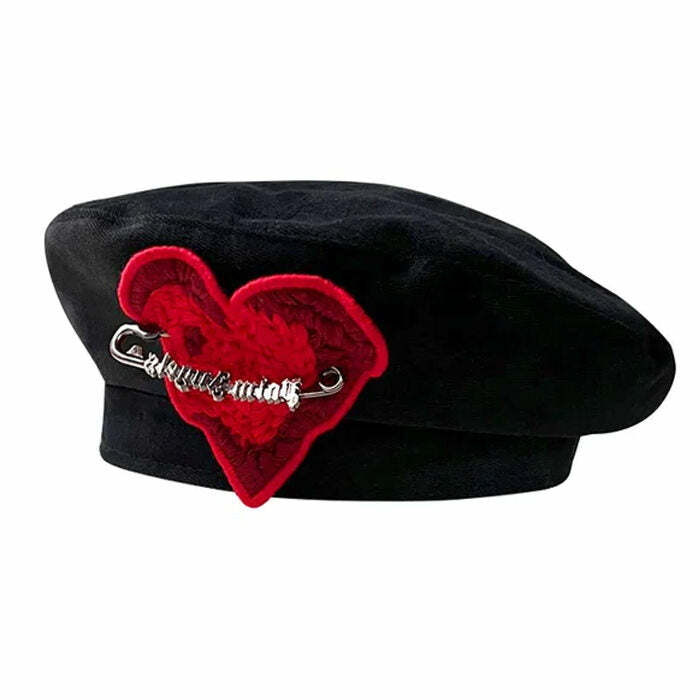 Chic French Kiss Heart Beret: Perfect for Concerts, Dates & Spring Outfits