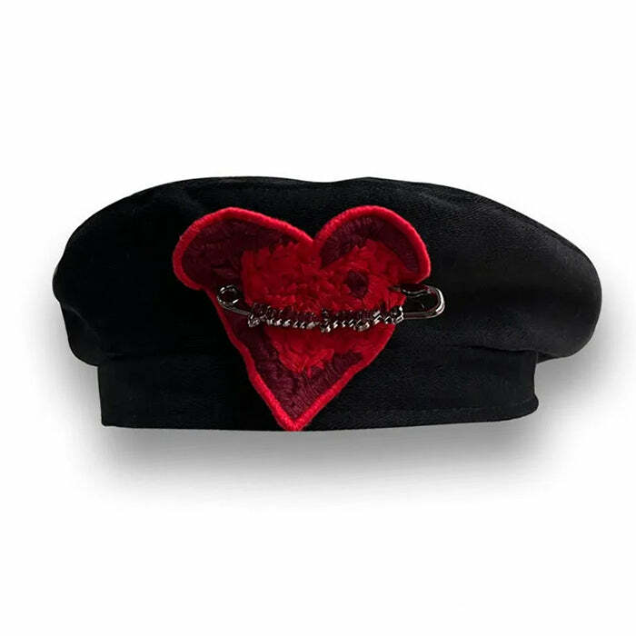 Chic French Kiss Heart Beret: Perfect for Concerts, Dates & Spring Outfits