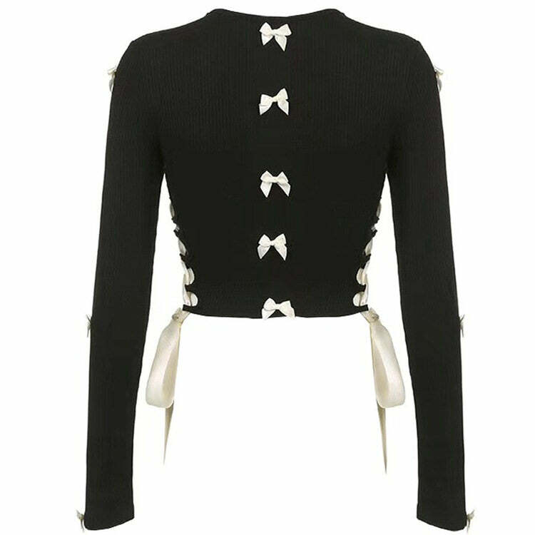 Chic French Maid Cut Out Long Sleeve Top for Stylish Outfit Ideas