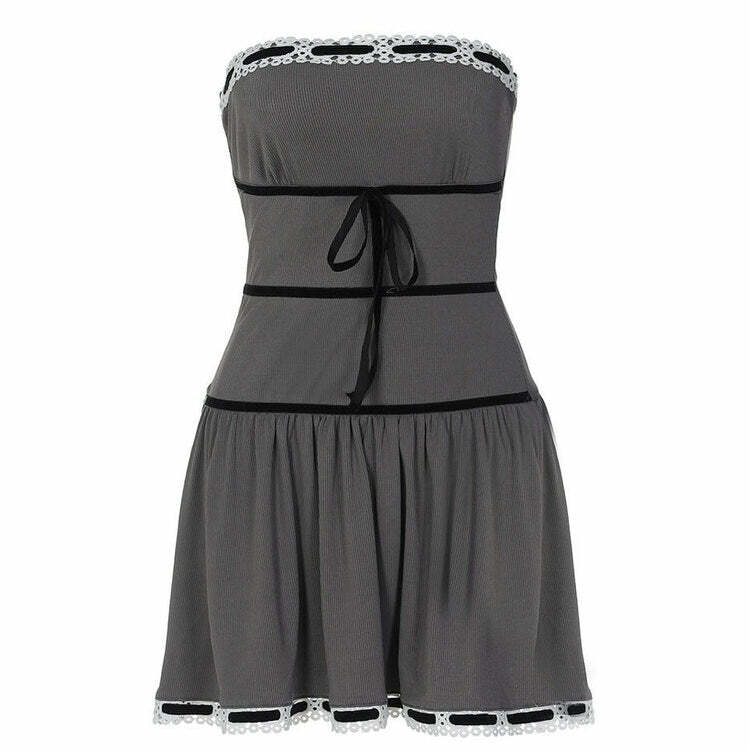 Chic French Maid Grey Dress: Perfect for Parties, Outfits & Dress to Impress