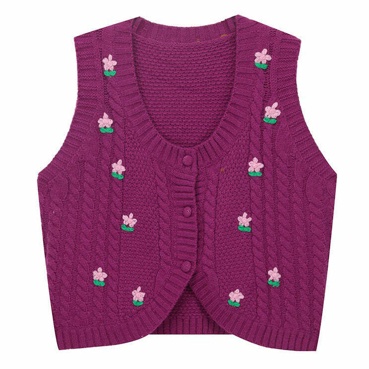 Chic Grandmacore Knit Vest: Perfect for Spring Outfits & Casual Looks