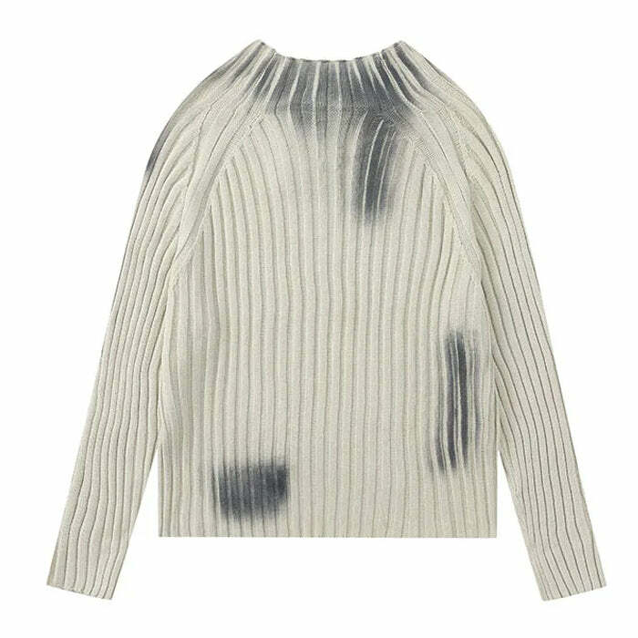 Chic Grunge Washed Knit Sweater: Perfect for Casual Outfits & Concerts