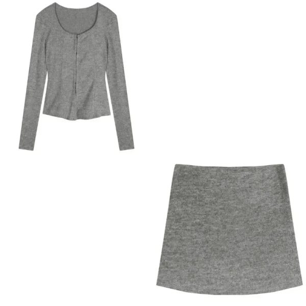 Chic Heather Knit Co-Ord Set: Perfect for Spring Outfits & Casual Looks