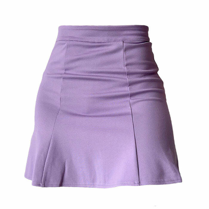 Chic Lavender Ruched Skirt: Perfect for Spring Outfits & Date Nights