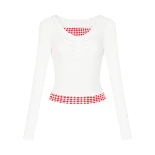 Chic Lemon Gingham Layered Top: Perfect for Spring Outfits & Casual Looks