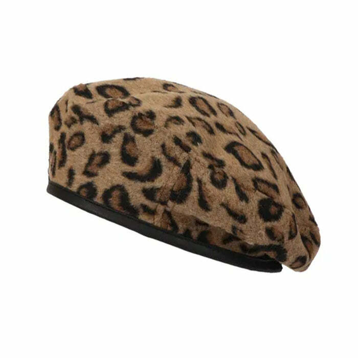 Chic Leopard Beret Hat for Stylish Outfits and Fashion Inspiration