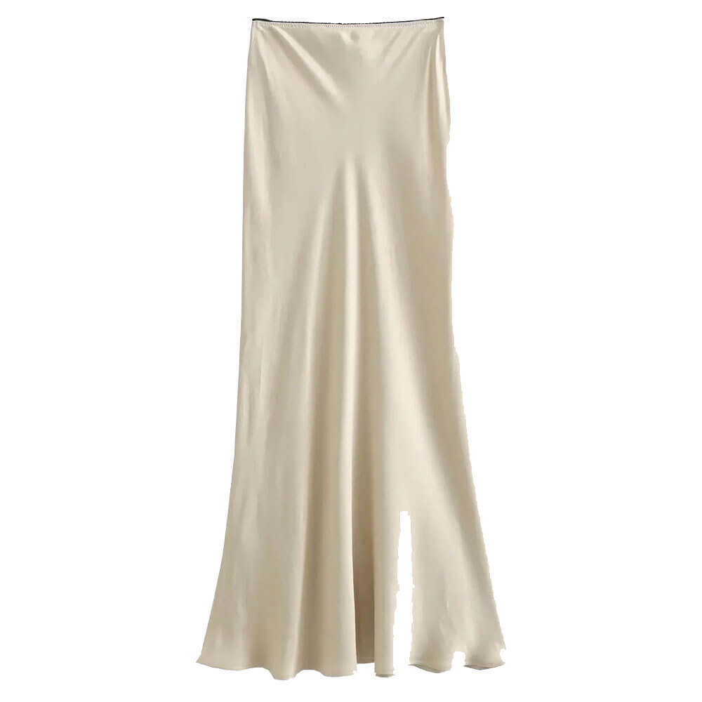 Chic Low Waist Satin Maxi Skirt: Perfect for Spring Outfits & Date Nights