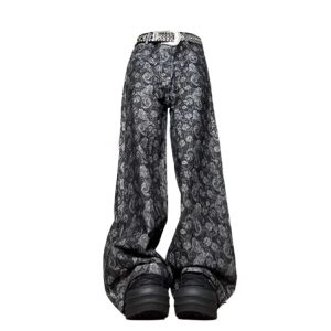 Chic Paisley Shadow Wide-Leg Pants: Perfect for Spring Outfits