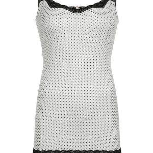 Chic Polka Dot Lace-Trim Slip Dress: Perfect for Spring Outfits & Date Nights