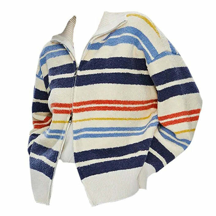 Chic Prep School Striped Zip-Up: Stylish Outfit Ideas for Every Occasion