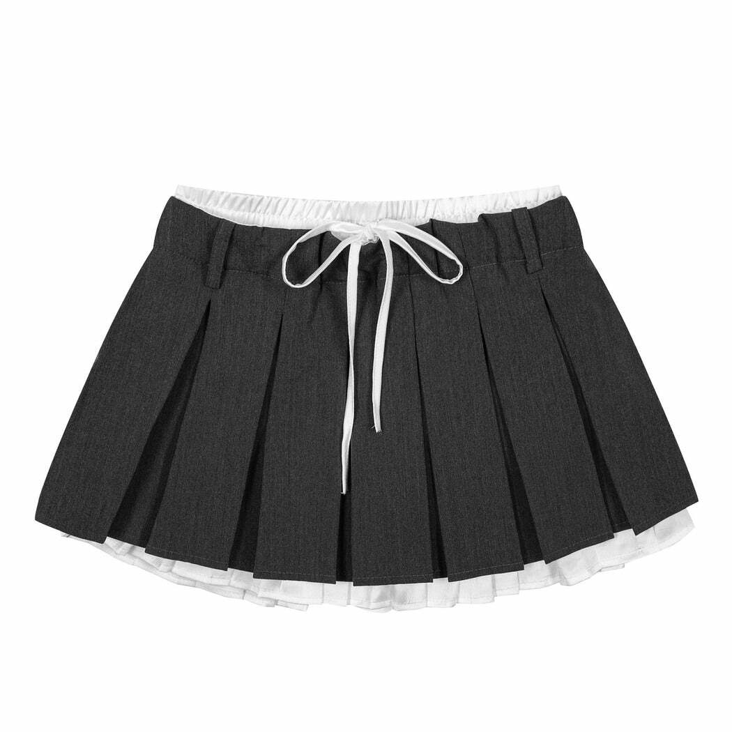 Chic Preppy Layered Mini Skirt: Perfect for Spring Outfits & Date Nights