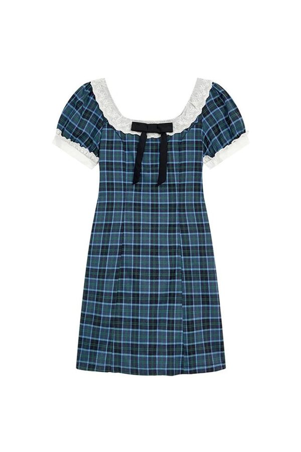 Chic Preppy Plaid Bow-Tie Dress: Perfect for Spring Outfits & Events