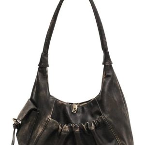 Chic Rustic Ruched Shoulder Bag for Effortless Outfit Ideas & Style