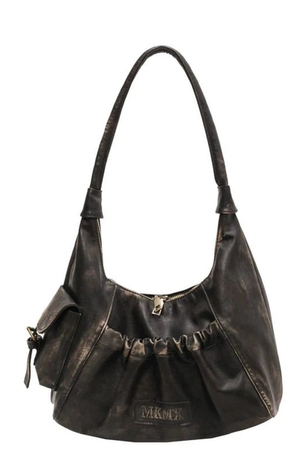 Chic Rustic Ruched Shoulder Bag for Effortless Outfit Ideas & Style