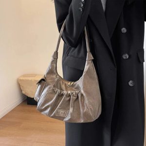 Chic Rustic Ruched Shoulder Bag for Effortless Outfit Ideas & Style