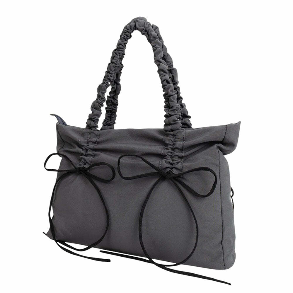 Chic Saturday School Bow Shoulder Bag: Perfect for Casual Outfits