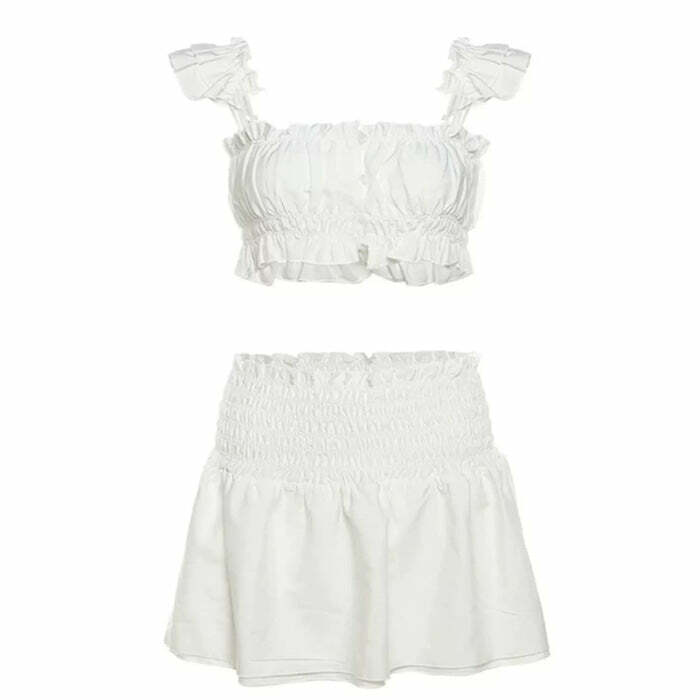 Chic Soft Girl Top & Ruffle Skirt Co-Ord: Perfect Outfit Ideas for Any Occasion