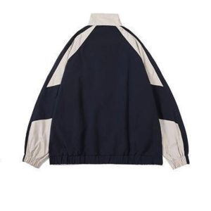 Chic Two-Tone Track Jacket: Perfect for Casual Outfits & Spring Style