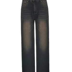 Chic Washed Denim Wide-Leg Jeans: Perfect for Casual Outfits