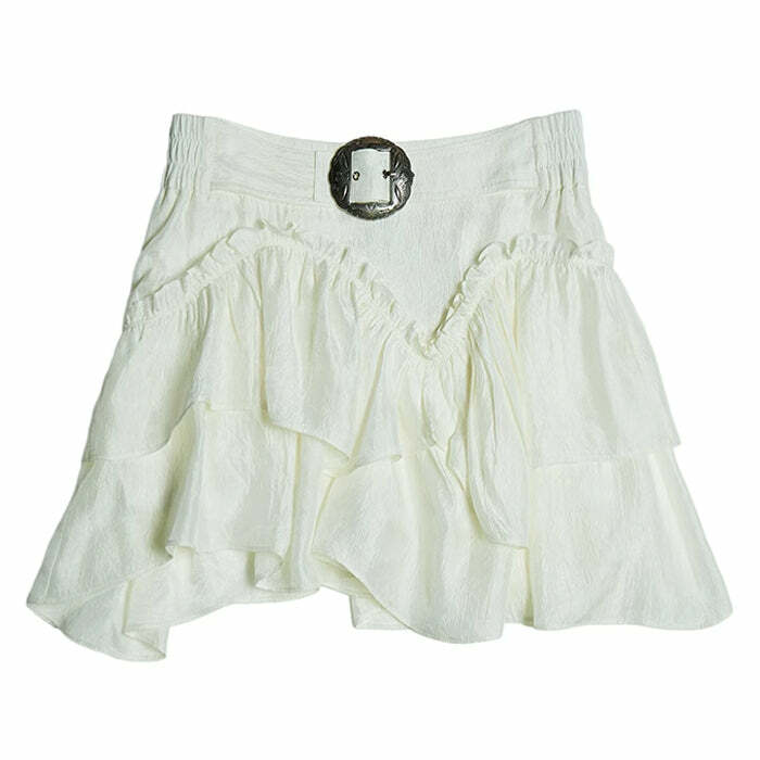 Chic White Aesthetic Mini Skirt: Perfect for Spring Outfits & Date Nights