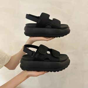 Chunky Velcro Strap Sandals: Perfect for Spring Outfits & Concert Looks