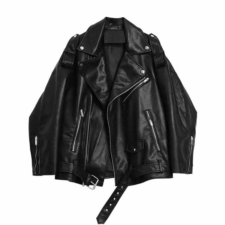 Come As You Are Grunge Leather Jacket: Perfect for Concerts & Casual Outfits