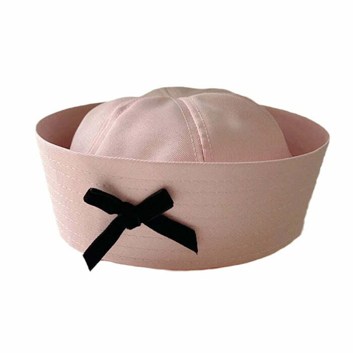 Coquette Girl Bow Sailor Hat: Perfect for Spring Outfits & Concert Looks