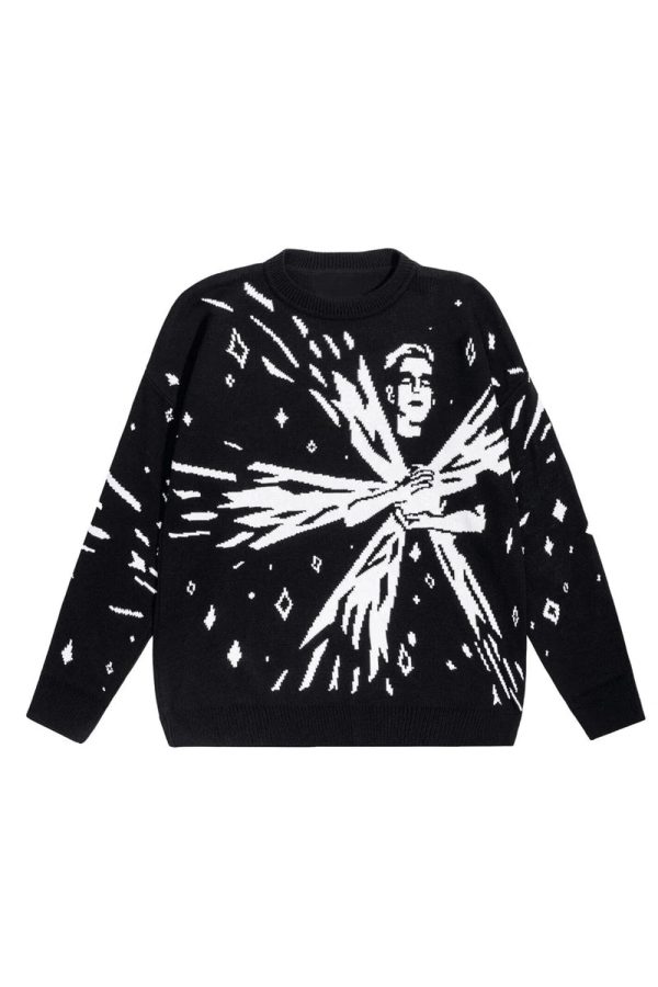 Cosmic Vision Graphic Sweater: Trendy Outfit Ideas for Every Occasion