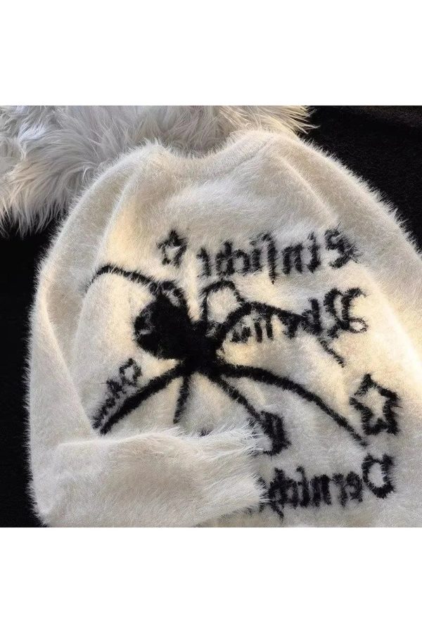 Cozy Arachnid Dreams Fuzzy Sweater: Perfect for Casual Outfits