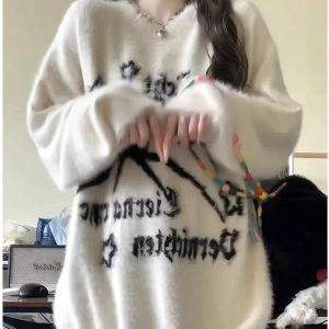 Cozy Arachnid Dreams Fuzzy Sweater: Perfect for Casual Outfits