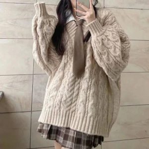 Cozy Chunky Knit Sweater: Perfect for Spring Outfits & Casual Outfit Ideas