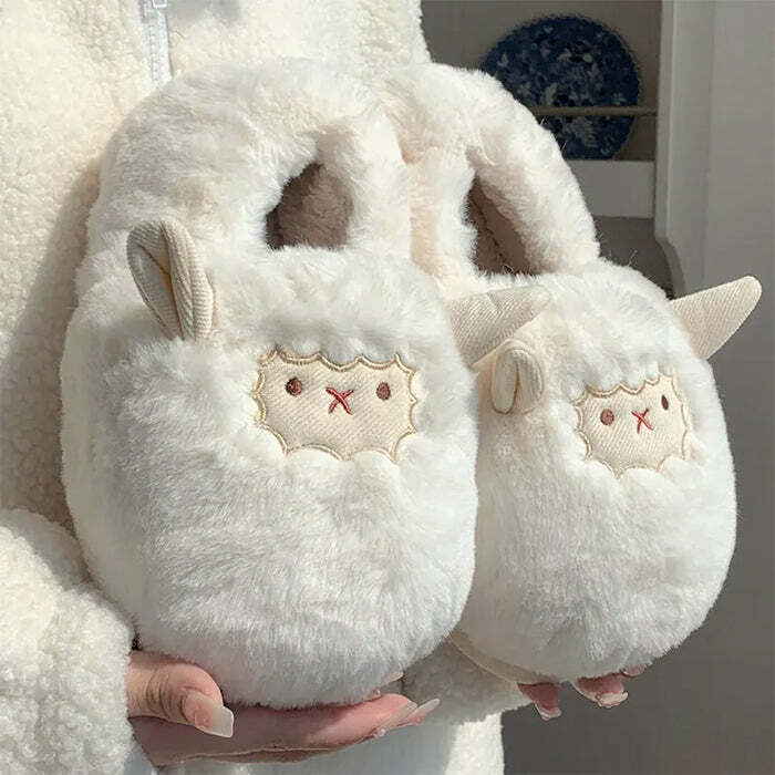 Cozy Cute Lamb Fluffy Slippers for Stylish Outfit Ideas & Everyday Wear