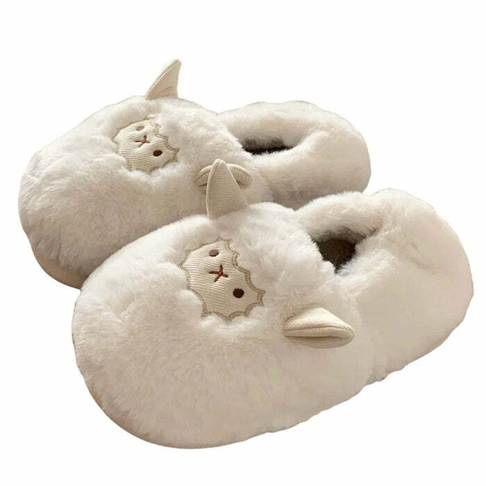 Cozy Cute Lamb Fluffy Slippers for Stylish Outfit Ideas & Everyday Wear