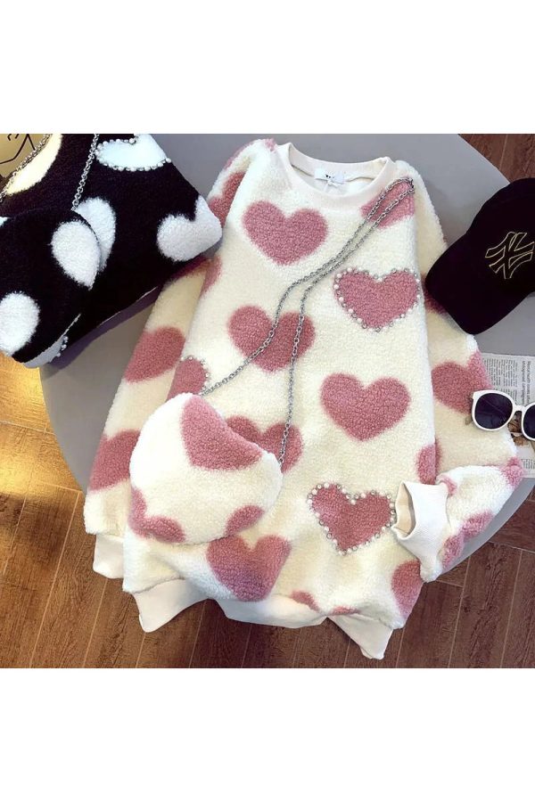 Cozy Fuzzy Heartfelt Love Sweater: Perfect for Spring Outfits & Date Nights