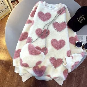 Cozy Fuzzy Heartfelt Love Sweater: Perfect for Spring Outfits & Date Nights