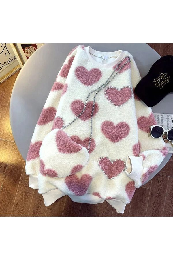 Cozy Fuzzy Heartfelt Love Sweater: Perfect for Spring Outfits & Date Nights