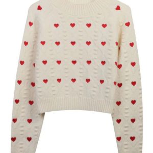 Cozy Heartfelt Cuddle Knit Sweater: Perfect for Spring Outfits