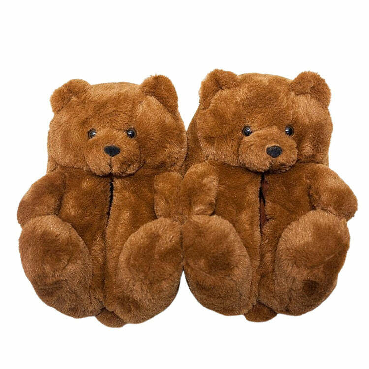 Cozy Hugging Teddy Bear Slippers for Cute Everyday Outfits & Relaxation